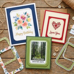 Yuhajo-Nesting Stitched Rectangle Dies Set