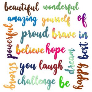 YUHAJO 20 PIECES INSPIRATIONAL CUTTING DIES FOR CARD MAKING