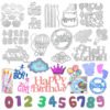 YUHAJO 14 PIECES HAPPY BIRTHDAY CUTTING DIES FOR CARD MAKING
