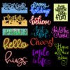 YUHAJO 13 PIECES EXPRESSIONS METAL WORDS CUTTING DIES FOR CARD MAKING