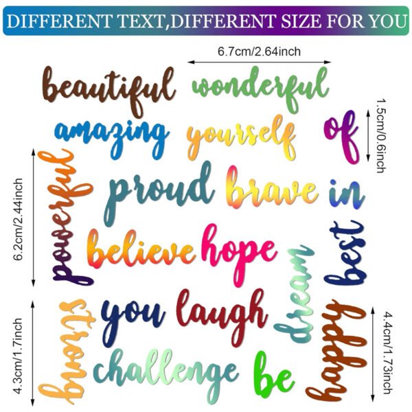 YUHAJO 20 PIECES INSPIRATIONAL CUTTING DIES FOR CARD MAKING