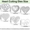 YUHAJO 6 PIECES HEART METAL CUTTING DIES FOR CARD MAKING