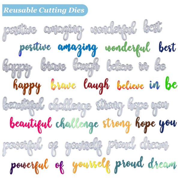 YUHAJO 20 PIECES INSPIRATIONAL CUTTING DIES FOR CARD MAKING