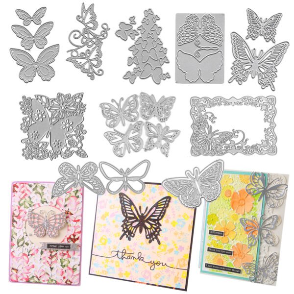 YUHAJO 10 PIECES BUTTERFLY METAL CUTTING DIES FOR CARD MAKING