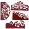 YUHAJO 4PIECES LACE FLOWER CARD MAKING DIE CUTS