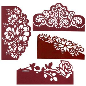 YUHAJO 4PIECES LACE FLOWER CARD MAKING DIE CUTS