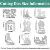 YUHAJO 9 PIECES WEDDING COUPLES METAL CUTTING DIES FOR CARD MAKING