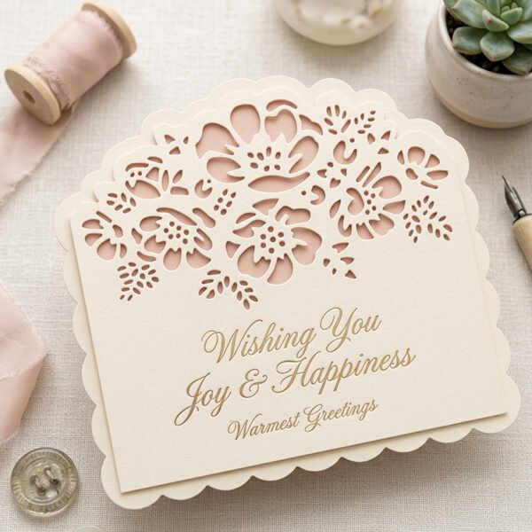 YUHAJO 4PIECES LACE FLOWER CARD MAKING DIE CUTS