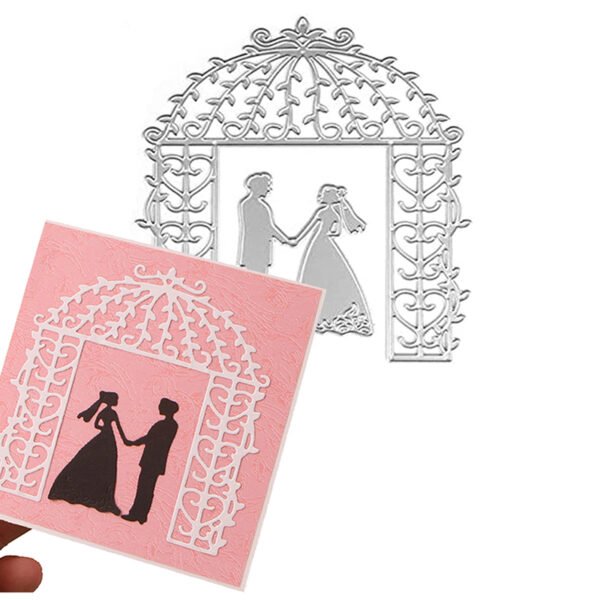 YUHAJO 9 PIECES WEDDING COUPLES METAL CUTTING DIES FOR CARD MAKING