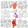 YUHAJO 56 PIECES KITS FLOWERS LEAVES CUTTING DIES