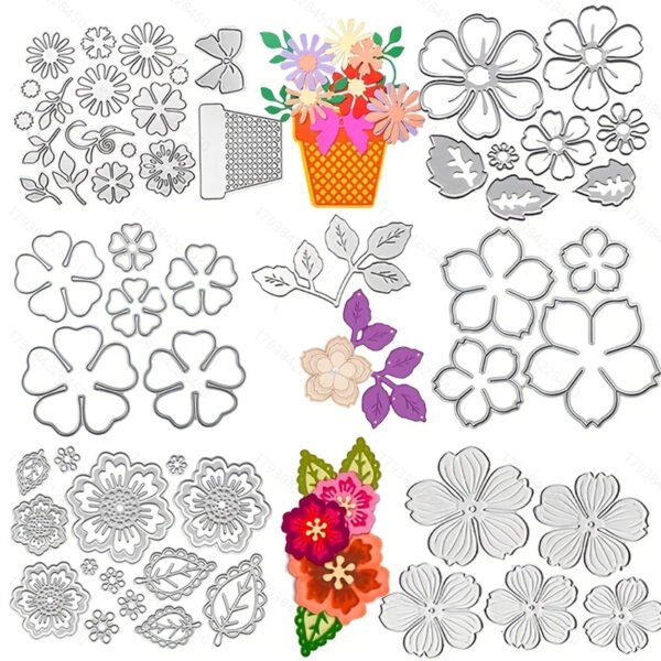 YUHAJO 56 PIECES KITS FLOWERS LEAVES CUTTING DIES