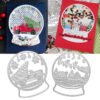 YUHAJO 6 PIECES CHRISTMAS METAL CUTTING DIES FOR CARD MAKING