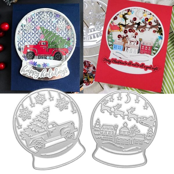 YUHAJO 6 PIECES CHRISTMAS METAL CUTTING DIES FOR CARD MAKING