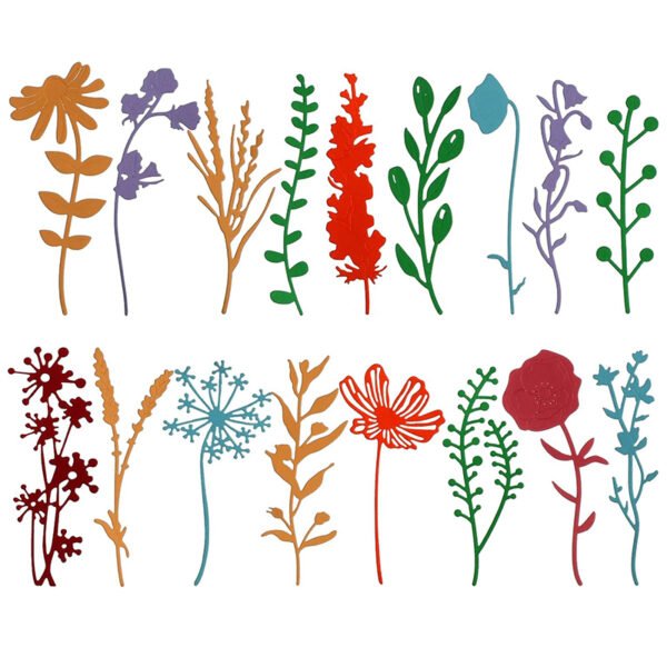 YUHAJO 17PIECES WILDFLOWERS CUTTING DIES
