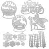 YUHAJO 6 PIECES CHRISTMAS METAL CUTTING DIES FOR CARD MAKING