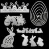 YUHAJO 8 PIECES EASTER BUNNY EGG CUTTING DIES