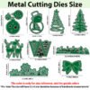 YUHAJO 9 PIECES MERRY CHRISTMAS METAL CUTTING DIES FOR CARD MAKING