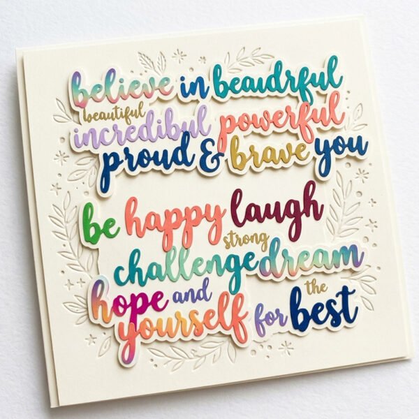 YUHAJO 20 PIECES INSPIRATIONAL CUTTING DIES FOR CARD MAKING