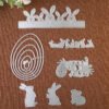 YUHAJO 8 PIECES EASTER BUNNY EGG CUTTING DIES