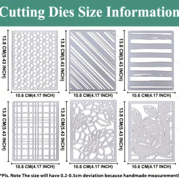 YUHAJO 6 PIECES BACKGROUND CUTTING DIES