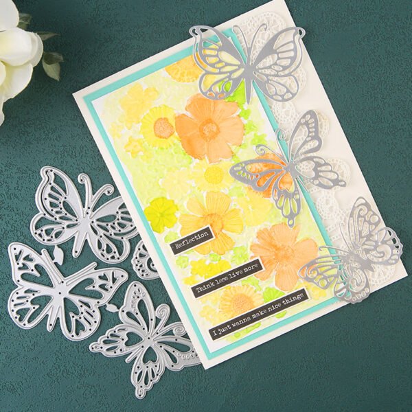 YUHAJO 10 PIECES BUTTERFLY METAL CUTTING DIES FOR CARD MAKING