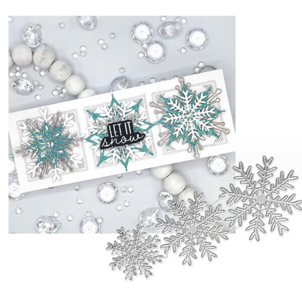 YUHAJO 6 SETS SNOWFLAKE CHRISTMAS WINTER CUTTING DIES