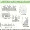 YUHAJO 8 PIECES EASTER BUNNY EGG CUTTING DIES