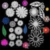 YUHAJO 3PIECES FLOWERS LEAVES DIE CUTS