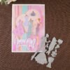 YUHAJO 6 PIECES LADY DRESS METAL CUTTING DIES FOR CARD MAKING