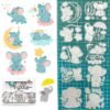 YUHAJO 10 PIECES ELEPHANTS CUTTING DIES