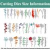 YUHAJO 17PIECES WILDFLOWERS CUTTING DIES