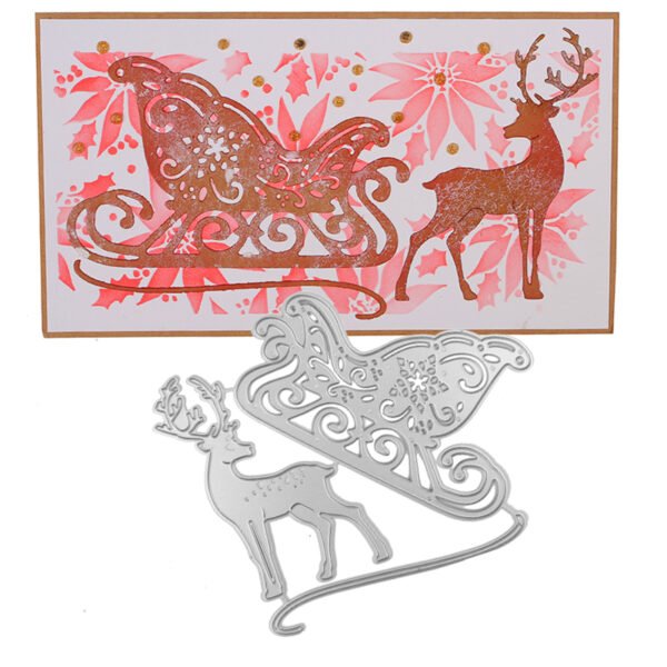 YUHAJO 6 PIECES CHRISTMAS METAL CUTTING DIES FOR CARD MAKING