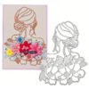 YUHAJO 6 PIECES LADY DRESS METAL CUTTING DIES FOR CARD MAKING