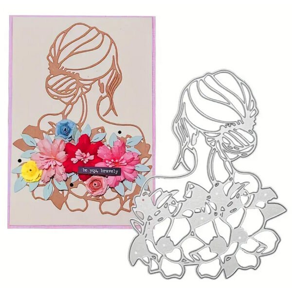YUHAJO 6 PIECES LADY DRESS METAL CUTTING DIES FOR CARD MAKING