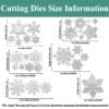 YUHAJO 6 SETS SNOWFLAKE CHRISTMAS WINTER CUTTING DIES