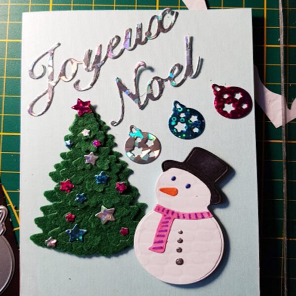 YUHAJO 9 PIECES MERRY CHRISTMAS METAL CUTTING DIES FOR CARD MAKING