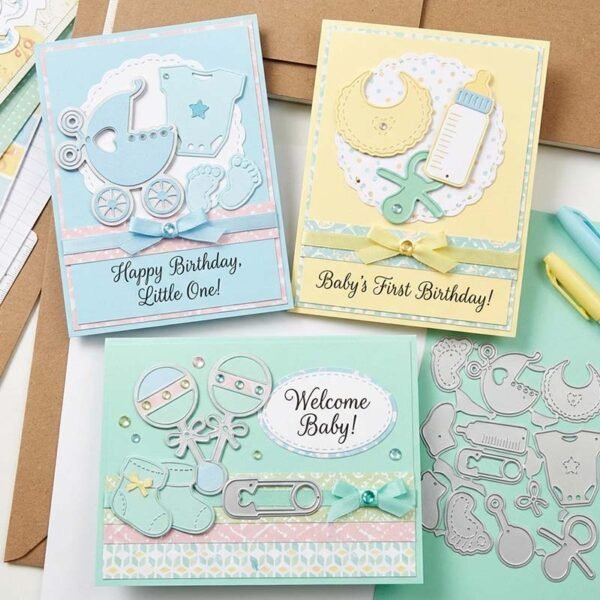 YUHAJO 14 PIECES HAPPY BIRTHDAY CUTTING DIES FOR CARD MAKING