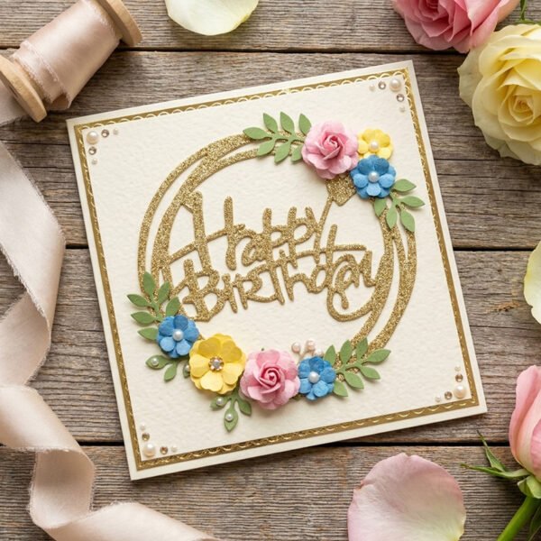 YUHAJO 14 PIECES HAPPY BIRTHDAY CUTTING DIES FOR CARD MAKING